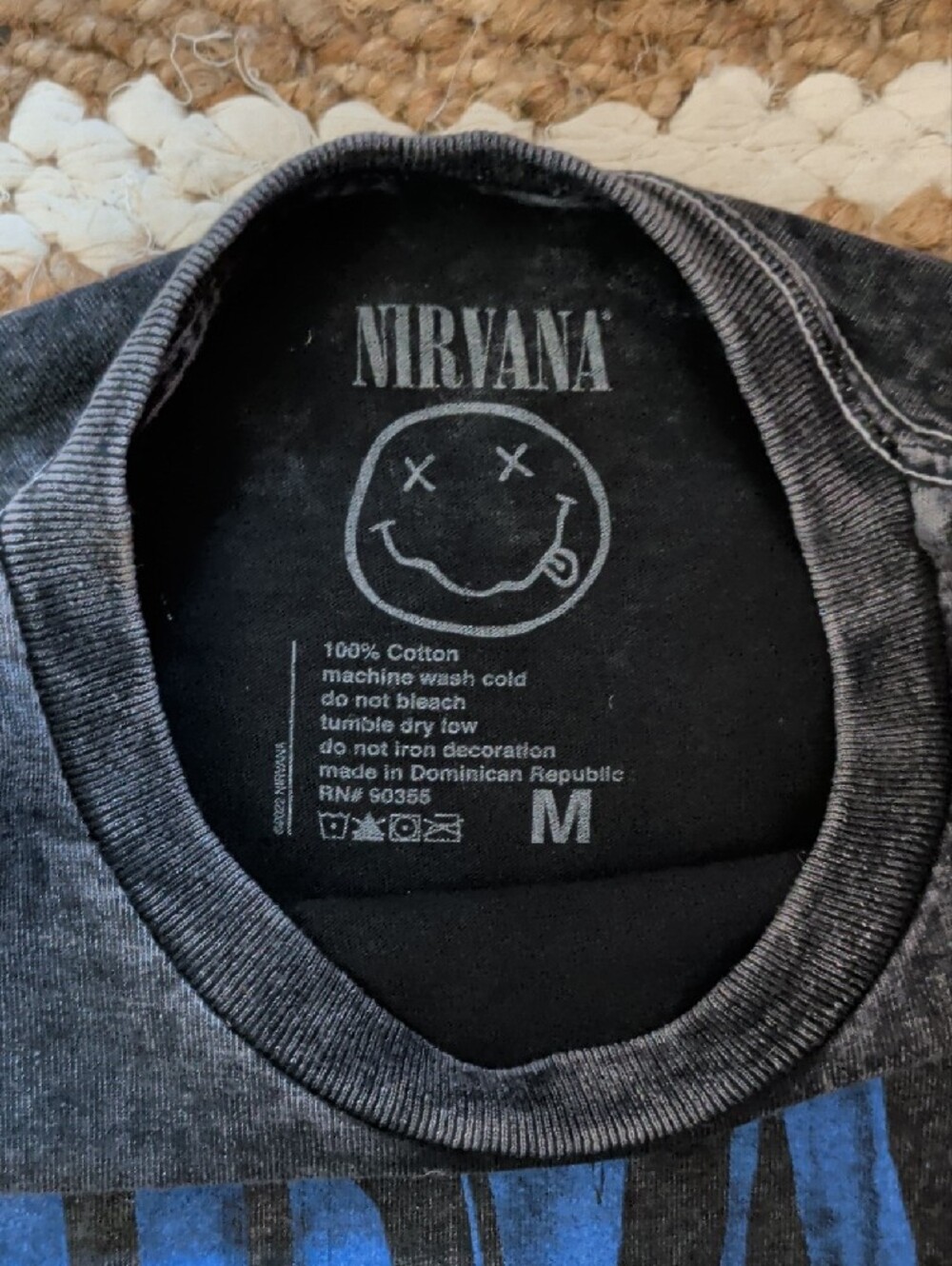 Black And Blue Nirvana Shirt - Picture 3 of 4